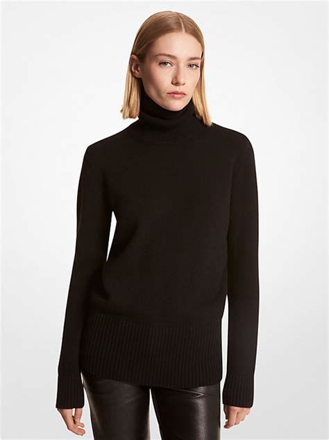 michael kors black turtleneck|Michael Kors Collection Cashmere Turtleneck Sweater.